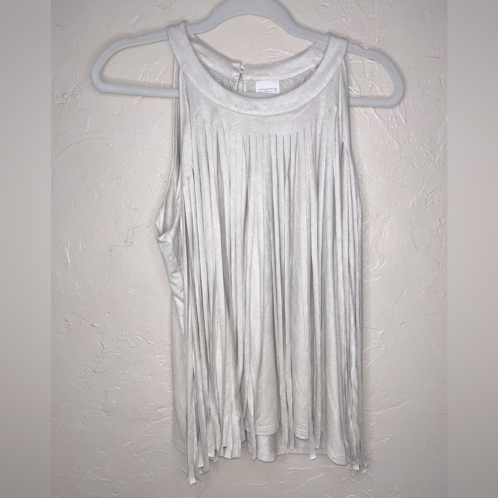 Chicos fringe top strapless